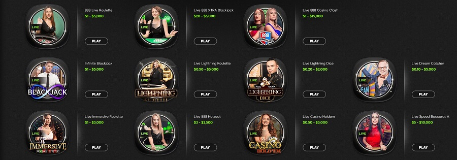 live dealer online casino usa