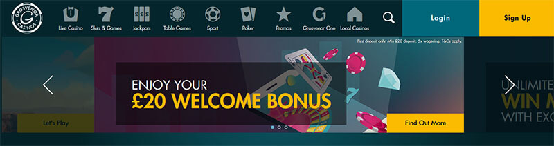 Grosvenor Casinos Welcome Bonus