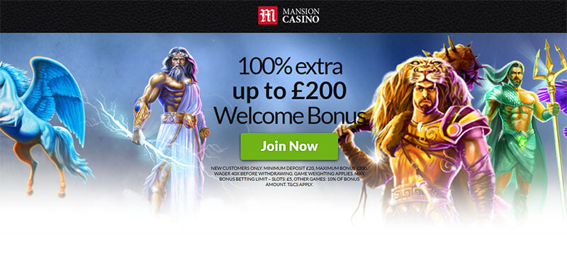 Mansion Casino Welcome Bonus