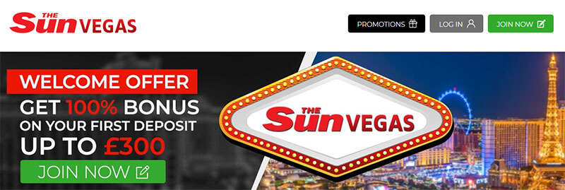 Sun Vegas Welcome Bonus