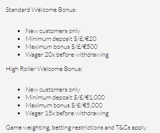 Mansion Casino Welcome Bonus