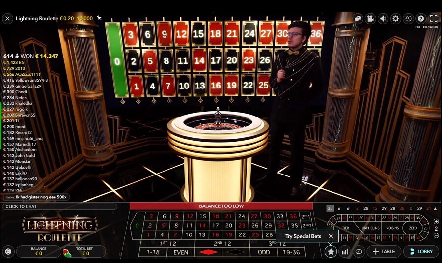 livecasino roulette mobile low roller