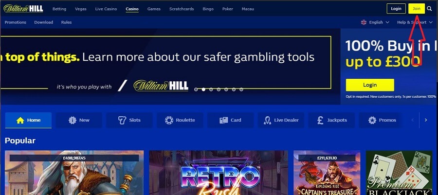 William Hill Registration 1