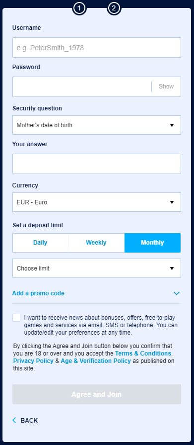 William Hill Registration 3