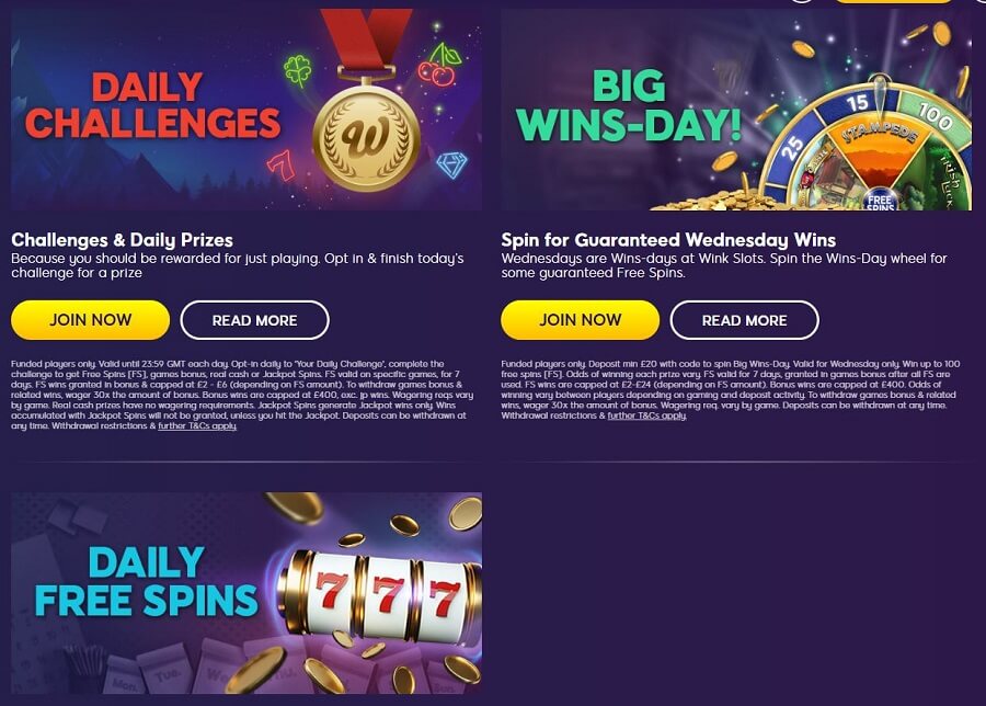 Wink Slots Promotions
