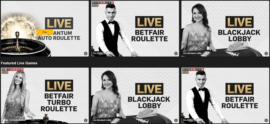 Betfair Casino Live Casino