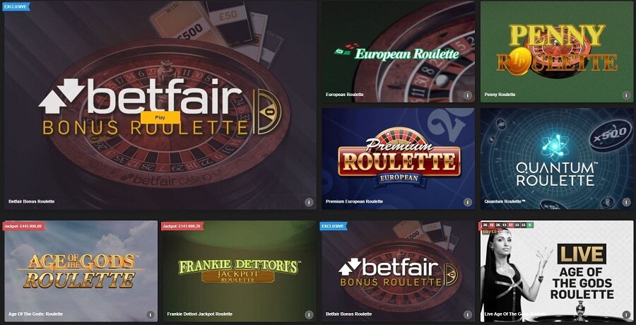 Betfair Casino Roulette