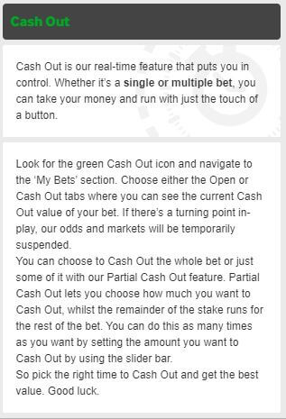 Betway Cash Out