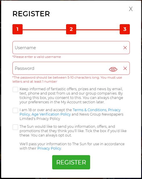 The Sun Vegas Registration 5