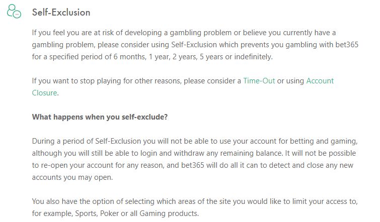 bet365 Exclusion