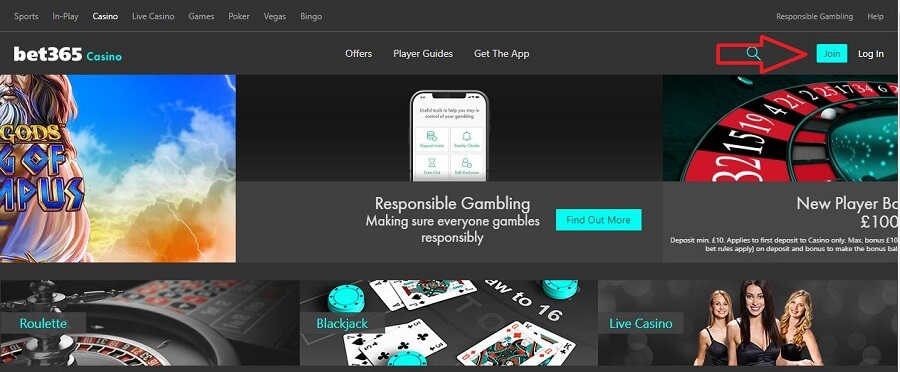 bet365 Online Casino Registration 1