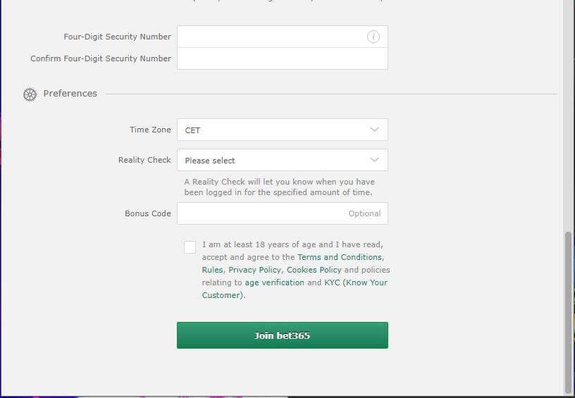 bet365 Online Casino Registration 4
