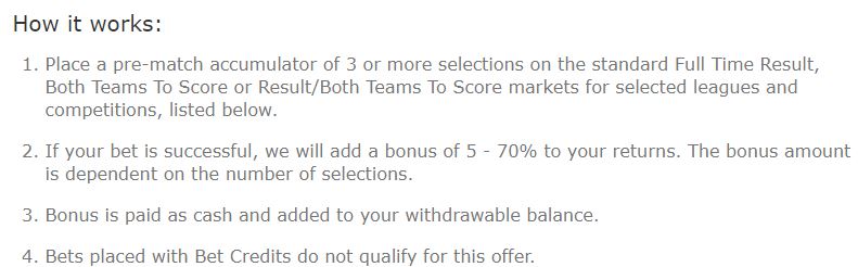 bet365 Soccer Accumulator Bonus