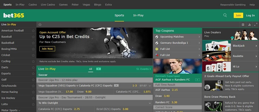 bet365 Sport Registration