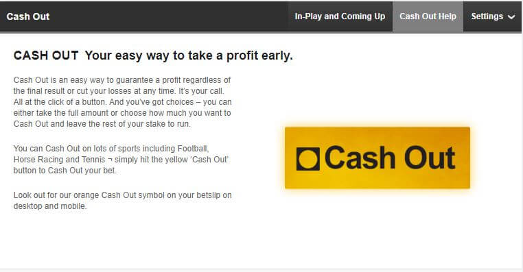 Betfair Cash Out