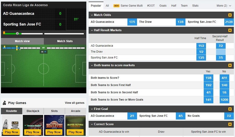 Betfair In Play Betting