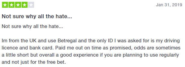 Betregal Trustpilot 1