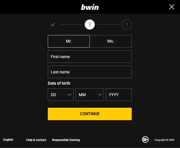 Bwin register 3