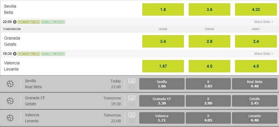 Paddy Power Odds vs Karamba