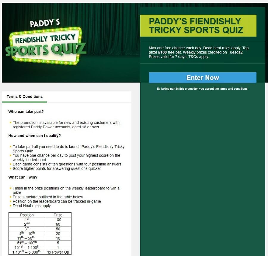 Paddy Power Promotions 2