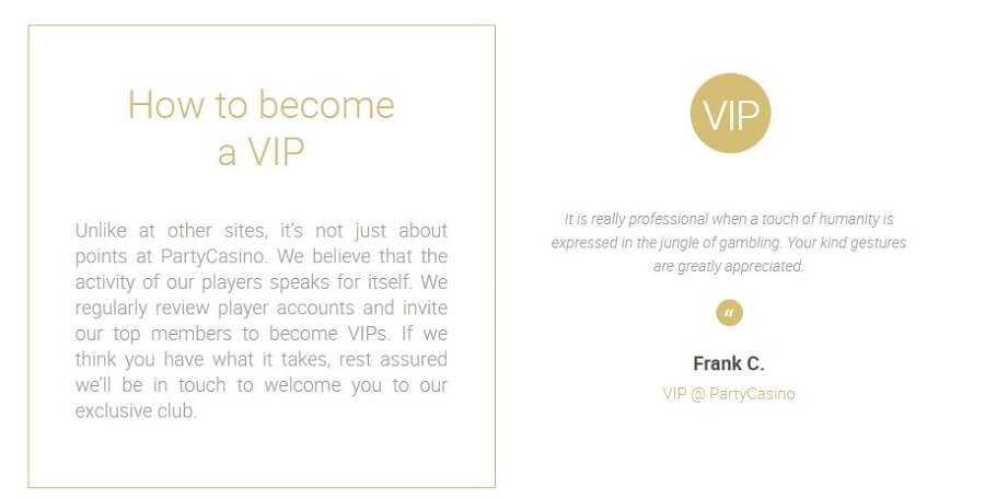 Party Casino VIP Program