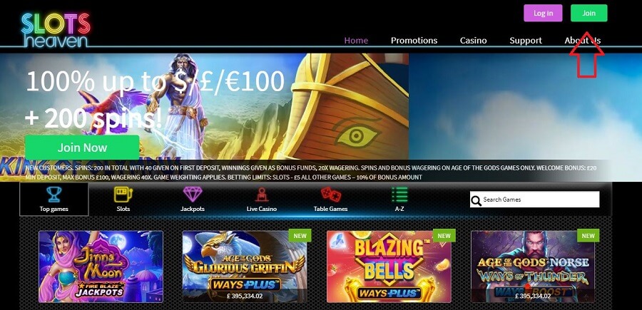 Slots Heaven Registration 1