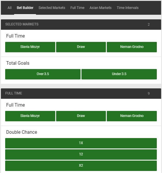 Unibet Bet Builder