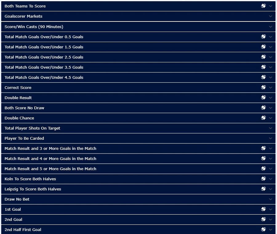 William Hill Betting Options Football