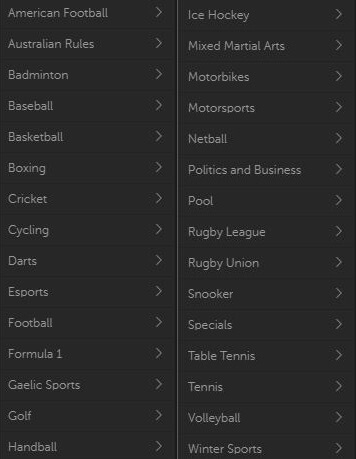 Betsafe Sports Variety