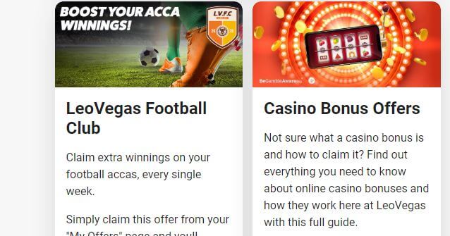 LeoVegas Bookmaker Promotions