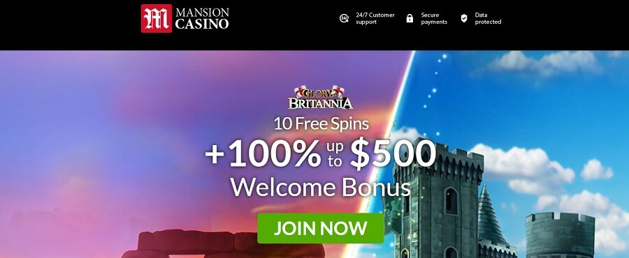 Mansion Casino No Deposit Bonus