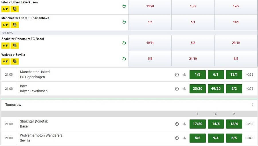 SkyBet vs Unibet Odds