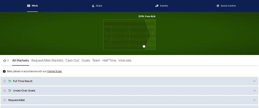 SkyBet Live Betting