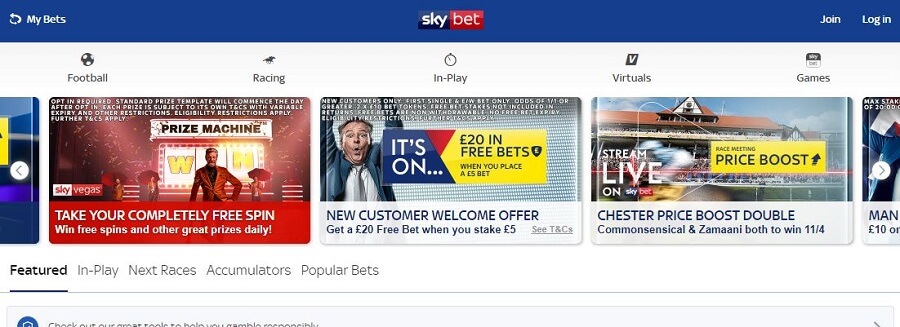 SkyBet Register 1