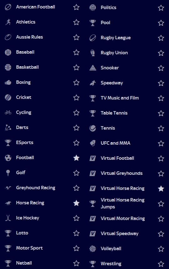 SkyBet Sports Variety