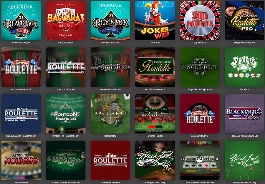 Tonybet Casino Table Games